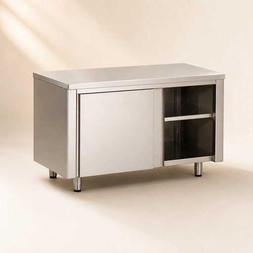 160*60 TABLE ADOSSEE AVEC 1 ETAGERE BASSE SUR PLACARD